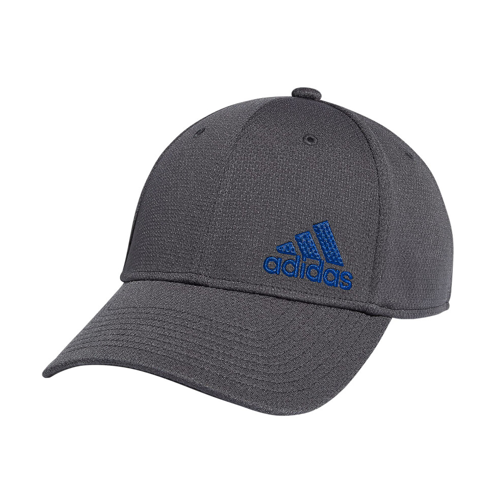 adidas Men's Release 2 Structured Stretch Fit Cap  Grey Six/Bold Blue