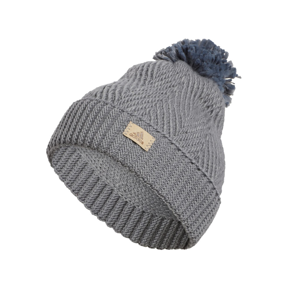 adidas Women's Twilight Ballie Pom Beanie  Heather Grey/Onix Grey  One