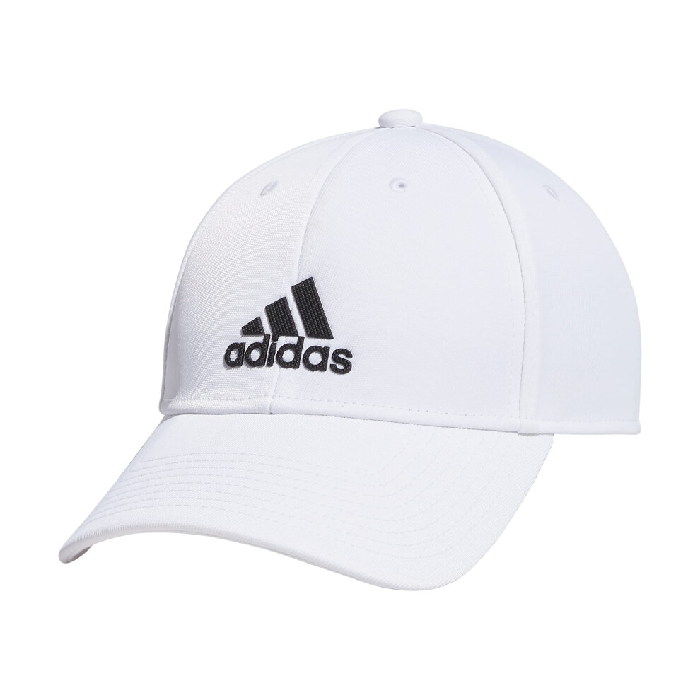 adidas Men's Decision Structured Low Crown Adjustable Fit Hat  White/B