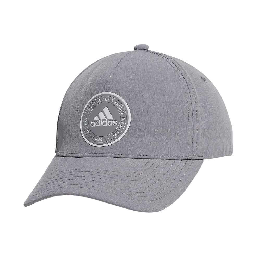 adidas Men's Lifestyle Structured Stretch Fit Hat  HeatherLightGrey/Bl