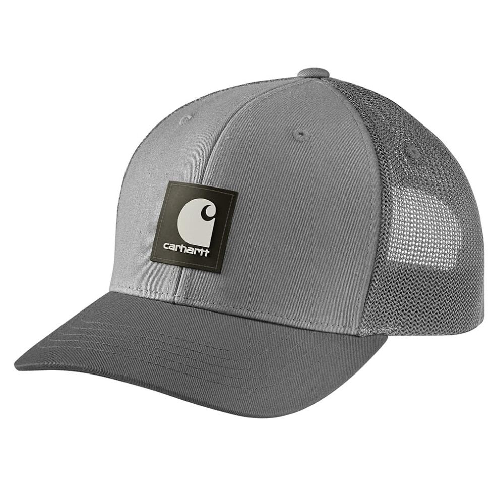 Carhartt Men's Rugged Flex Twill Mesh Back Logo Patch Cap Asphalt