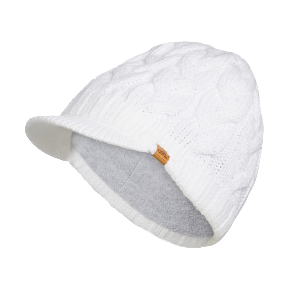 adidas Women's Crystal Brimmer Beanie  White F22  One Size