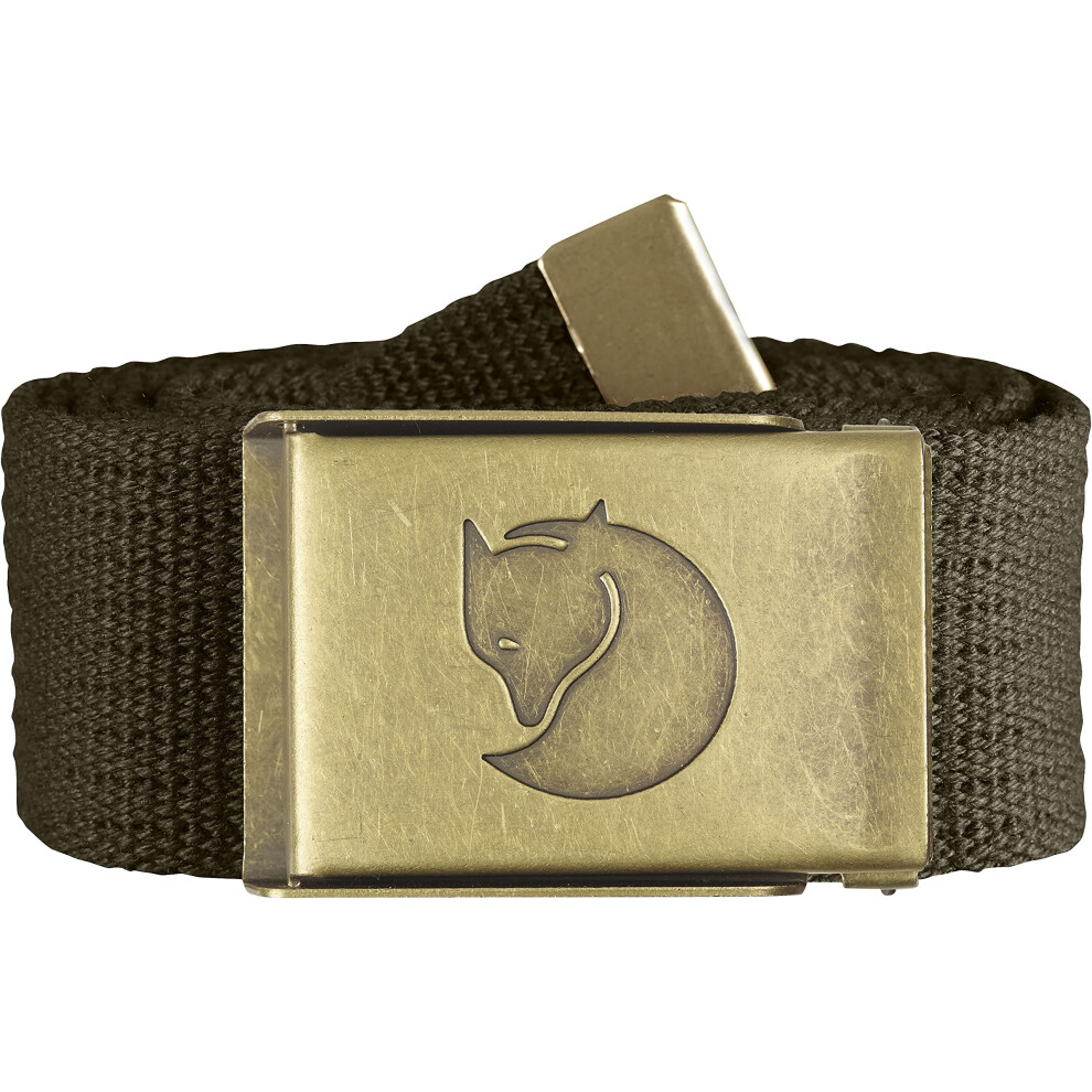 Fjallraven Canvas Brass Belt 4cm - Dark Olive