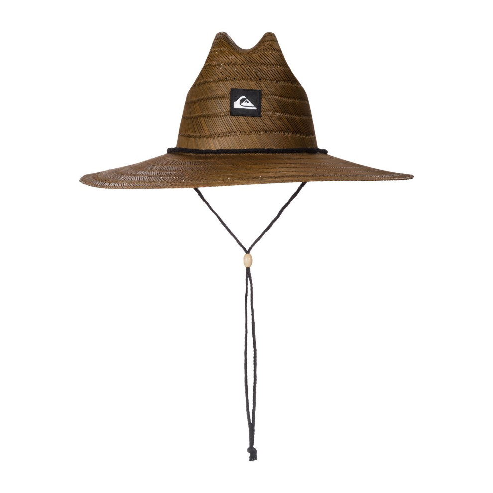 Quiksilver mens Pierside Straw Lifeguard Beach Straw Sun Hat  Dark Bro