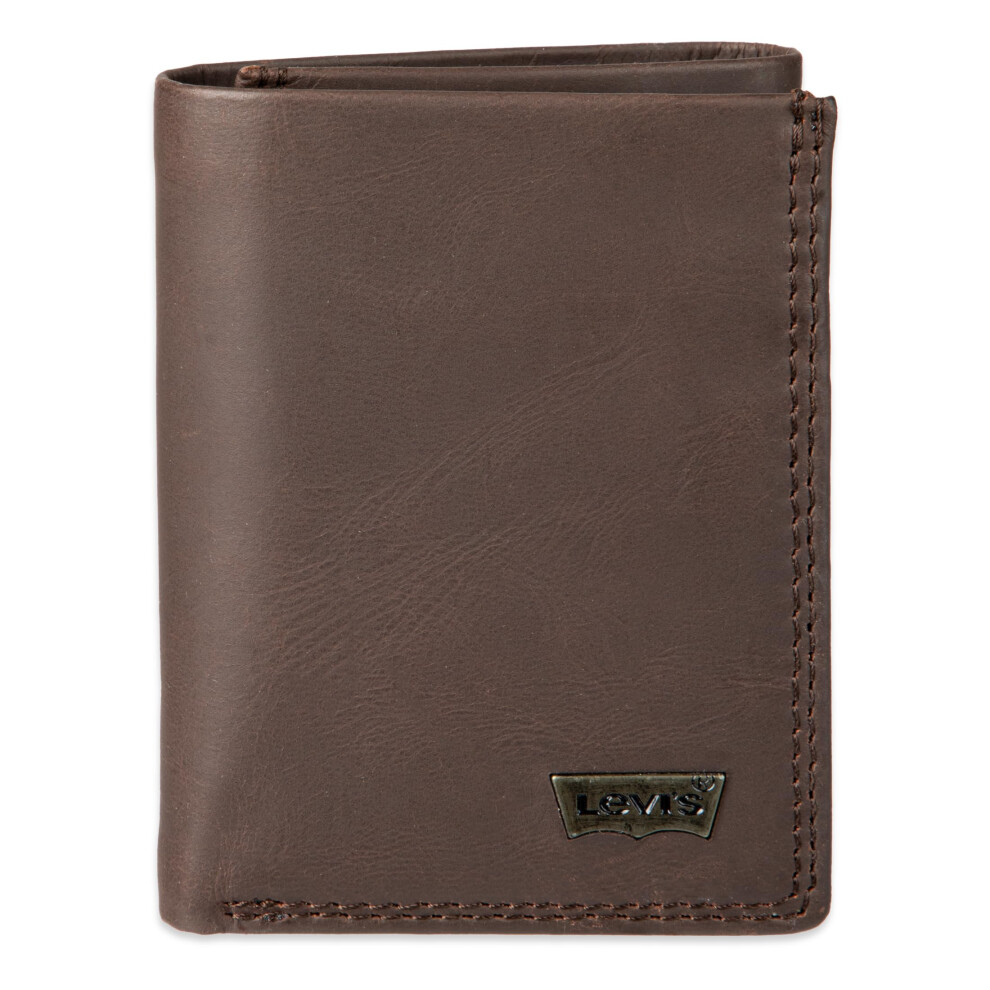 Levi's Men's Trifold Wallet-sleek and Slim includes Id Window and Cred