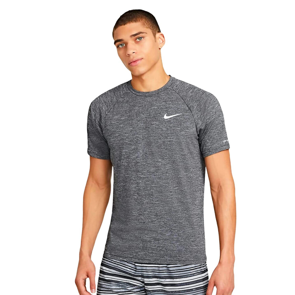 Nike Men's Dri-FIT UPF 40+ Hydroguard Swim Tee (Medium  Grey Heather)