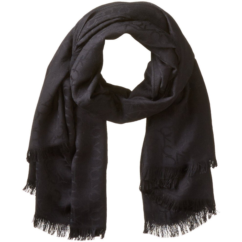 Calvin Klein Women's Pashmina Scarf  Black  One Size