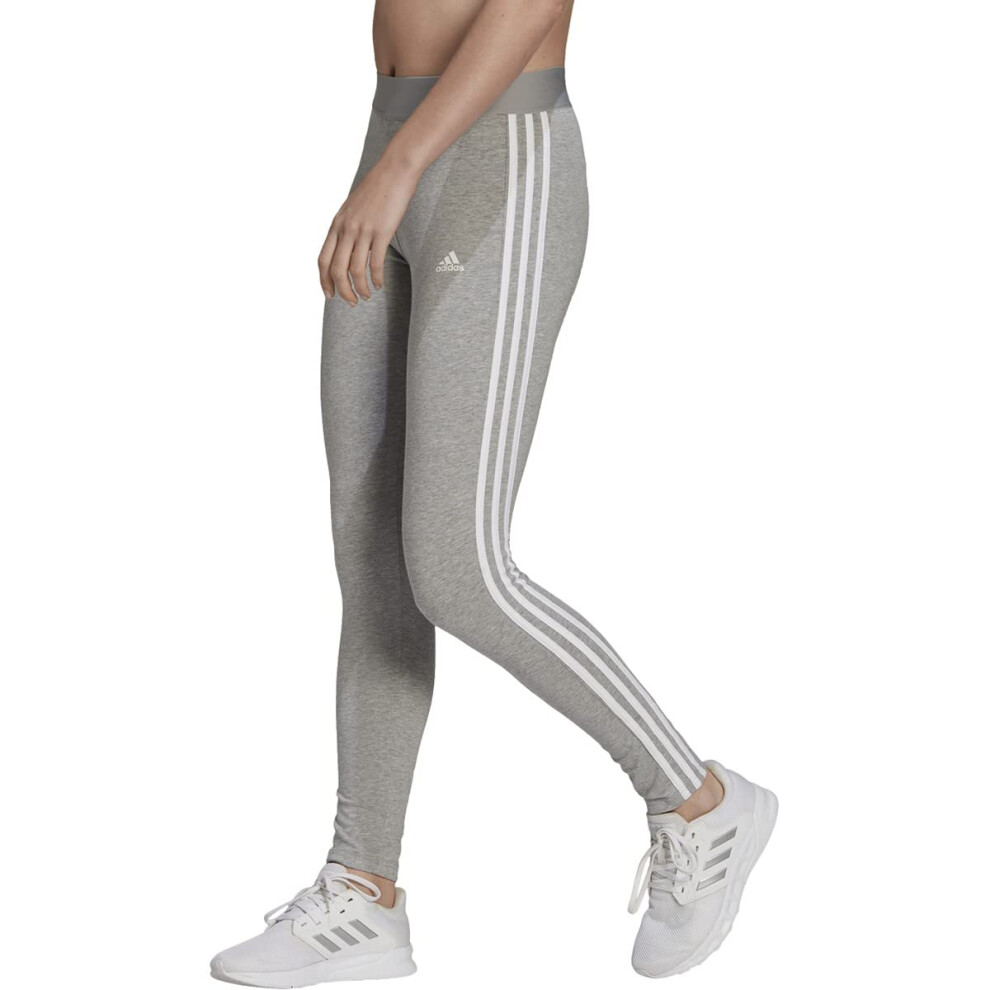 adidas Women's Essentials 3-stripes Leggings  Medium Grey Heather/Whit