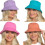 (M/L, Pink) Womens Bucket Hat Summer Foldable Sun Protection 1