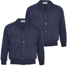 (11-12 Years, 2 Pack Navy) Kids Girls Scouts School Long Sleeve Cardigan