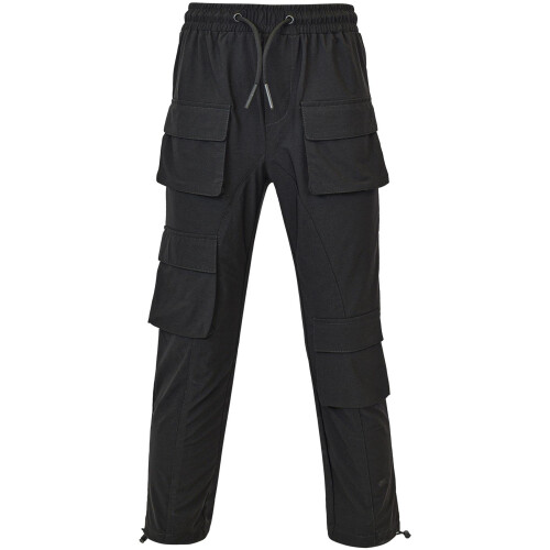 (9-10 Years, Black) Kids Boys Active Cargo Trousers with Drawstring 1