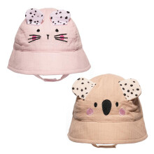 (6-12 Months, Cream) Infants Bucket Hat Summer Sun Protection Beach Cap