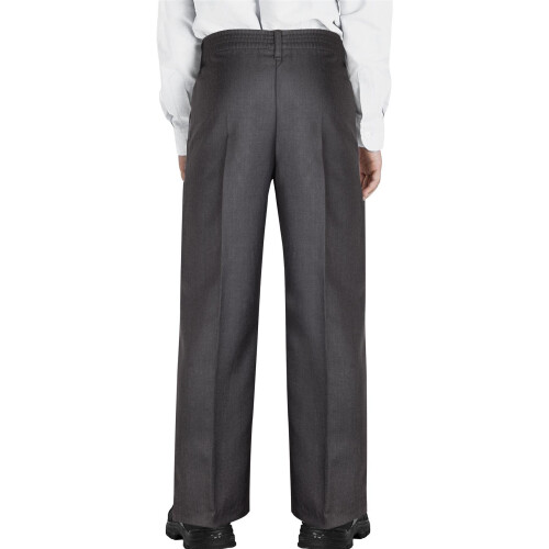 (9-10 Years, Grey) Kids Boys Pants Plain School Uniform Trouser 2