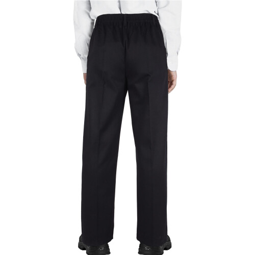(3-4 Years, Jet Black) Kids Boys Pants Plain School Uniform Trouser 2