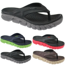 (6 UK, Green) Mens Surfing Flip Flops Toe Post Sandals Strap