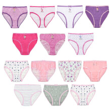 (3-4 Years, Seven Days) Girls Briefs Pack Of 7 Moon Stars Hipster Knickers
