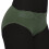 (12, Plain) Ladies High Leg Briefs 5 Pack Adjustable Shorts 5