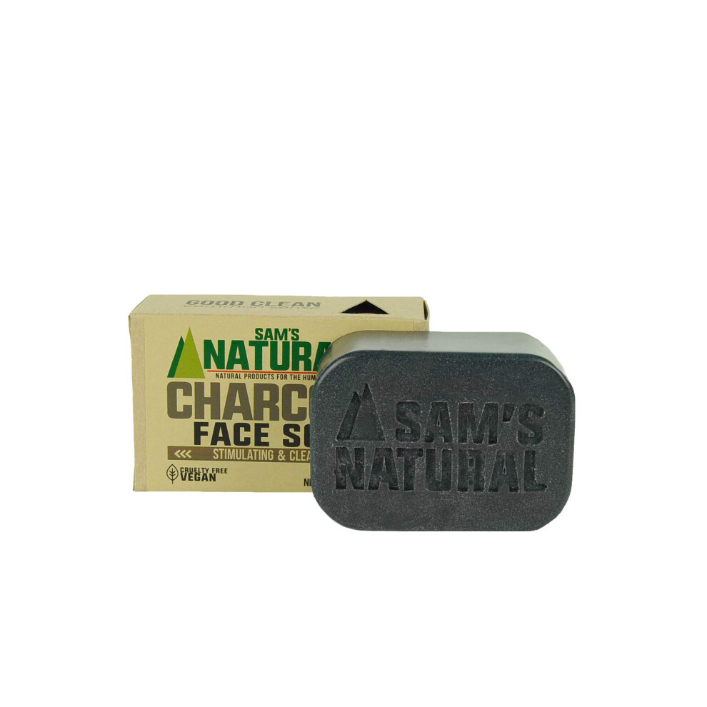 Sam's Natural Charcoal Face Soap - Natural - Vegan and Cruelty Free - America's Favorite