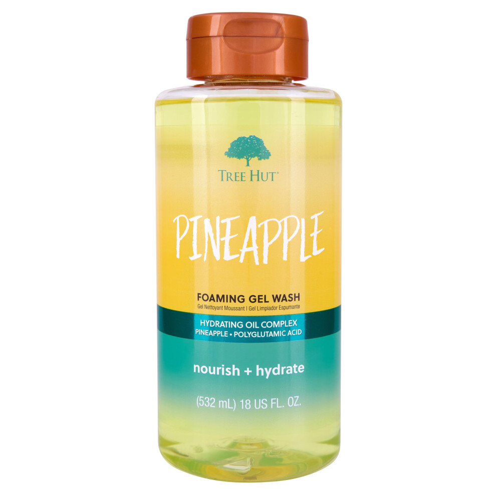 Tree Hut Pineapple Hydrating & Moisturizing Foaming Gel Wash  18 oz.