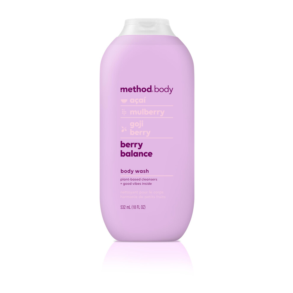 Method Body Wash  Berry Balance  Paraben and Phthalate Free  18 oz (Pack of 1)