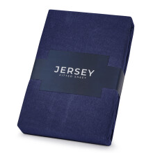 (Jersey Cotton King Fitted Sheet 30cm, Navy Bed Sheet) Jersey Cotton Fitted Bed Sheets Extra Deep 30cm UK