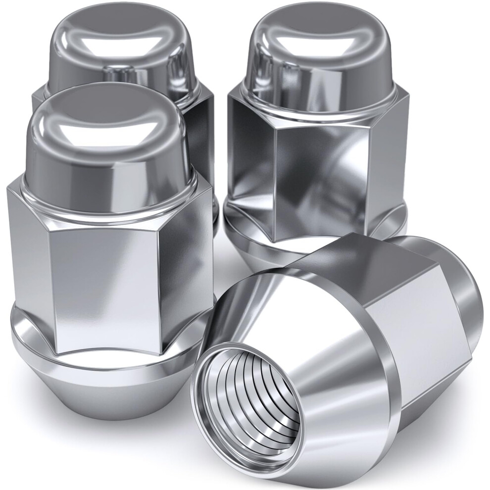 White Knight 1709S-4 Chrome M14x1.50 Bulge Acorn Lug Nut  4 Pack