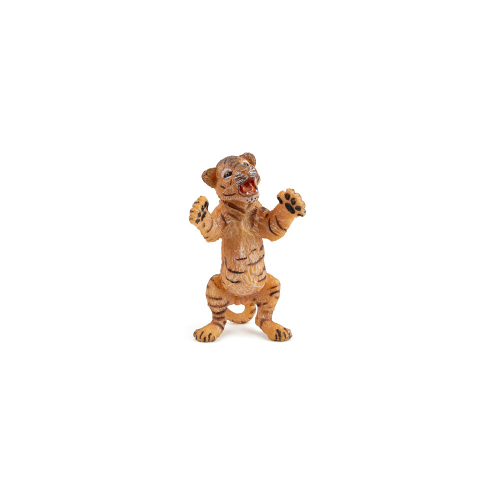 Papo -hand-painted - figurine -Wild animal kingdom - Standing Tiger Cub -50269 -Collectible - For Children - Suitable for Boys and Girls- Fr