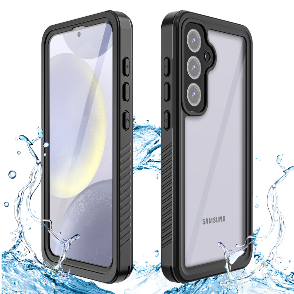 For Samsung S24 Fe 5G 360Â° Full Body Protector Waterproof Phone Case Black 5061060502038