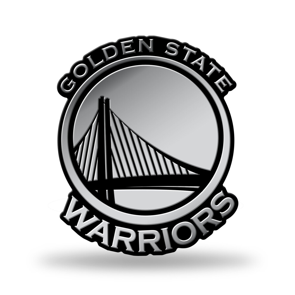 Rico Industries Nba State Warriors Chrome Finished Auto Emblem 3D Sticker Golden 094746934989