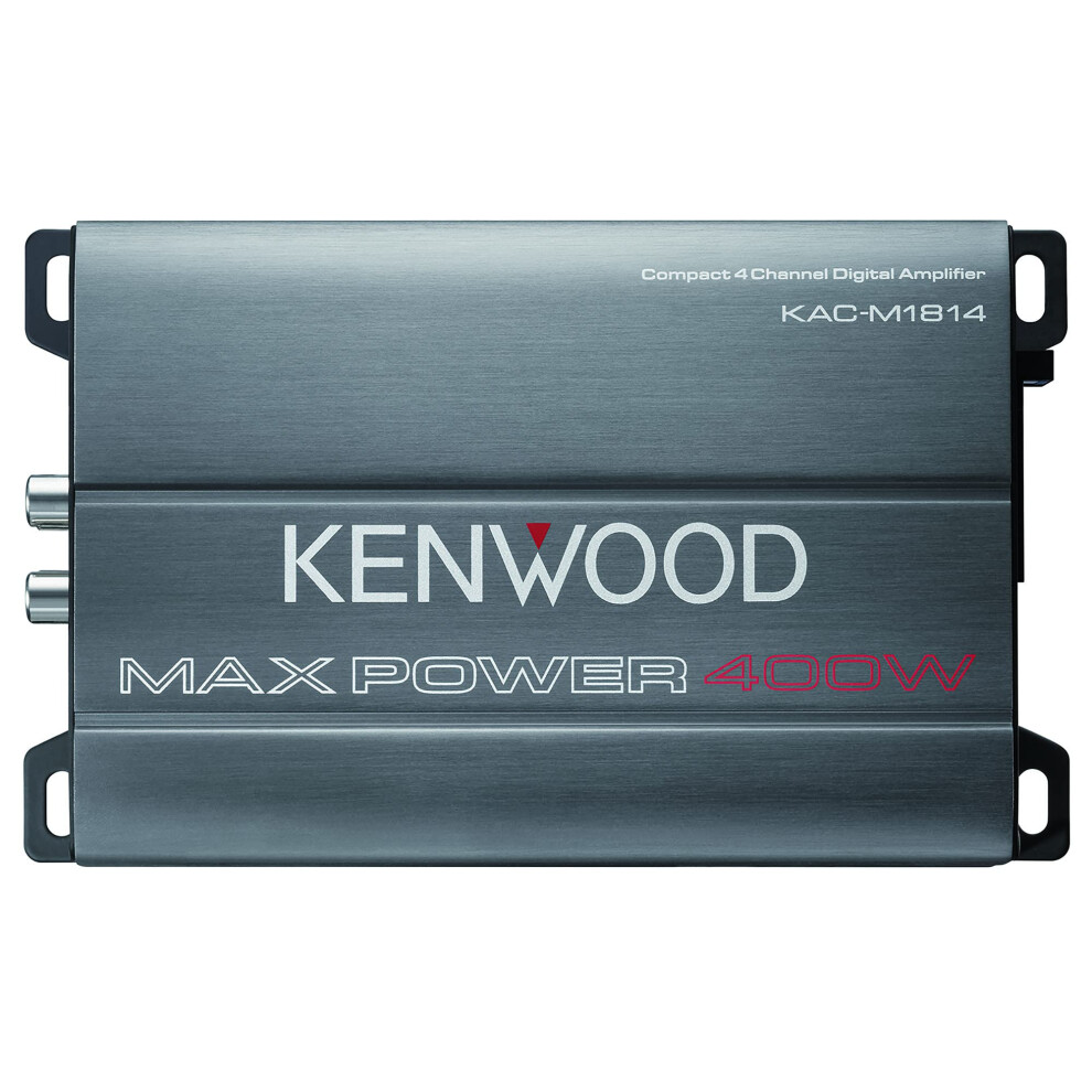 Kenwood KAC-M1814 4-Channel Compact Bridgeable Marine/Motorsports 400W Max Power Digital Amplifier