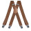 (Brown) Trouser Straps Men - Wide Straps, Straps X-shape 1