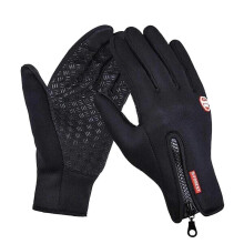 (XL, black) Winter Warm Windproof Waterproof Fleece Lined Thermal Touch Screen Gloves,50% Offer