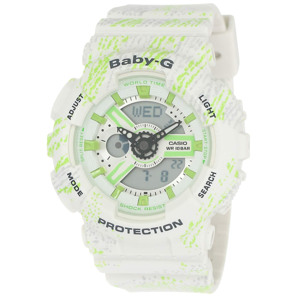 Casio Women's Baby G BA110TX-7A White Rubber Quartz Sport Watch