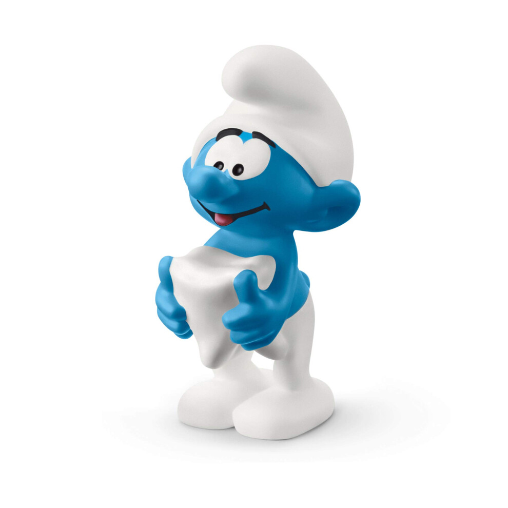 Schleich Smurfs  Collectible Retro Cartoon Toys for Boys and Girls  Smurf with Tooth Figurine  Ages 3+