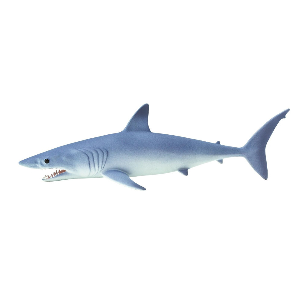 Safari Ltd. Mako Shark Figurine - Realistic 5.8"" Plastic Figure - Educational Toy for Boys  Girls  and Kids Ages 3+