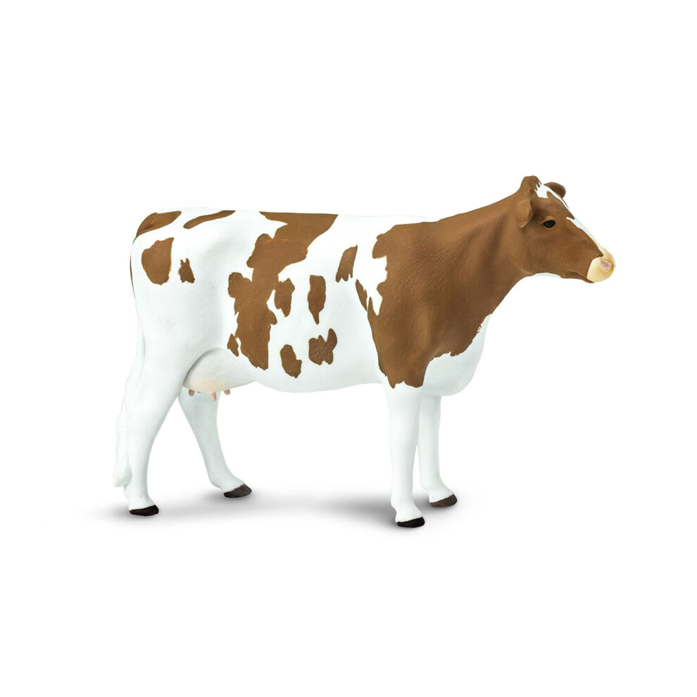 Safari Ltd. Ayrshire Cow Figurine - Lifelike 5.25"" Model Figure - Educational Toy for Boys  Girls  and Kids Ages 3+