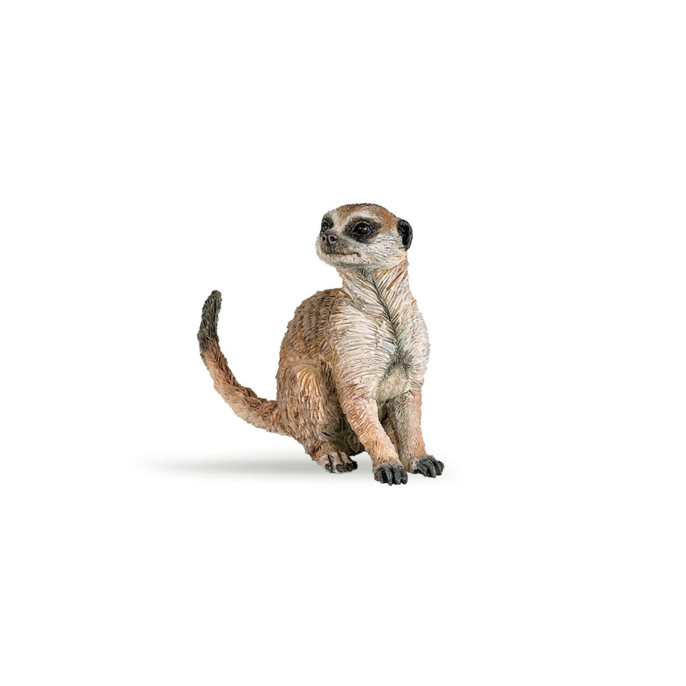 Papo -Hand-Painted - Figurine -Wild Animal Kingdom - Sitting Meerkat -50207 -Collectible - for Children - Suitable for Boys and Girls- from