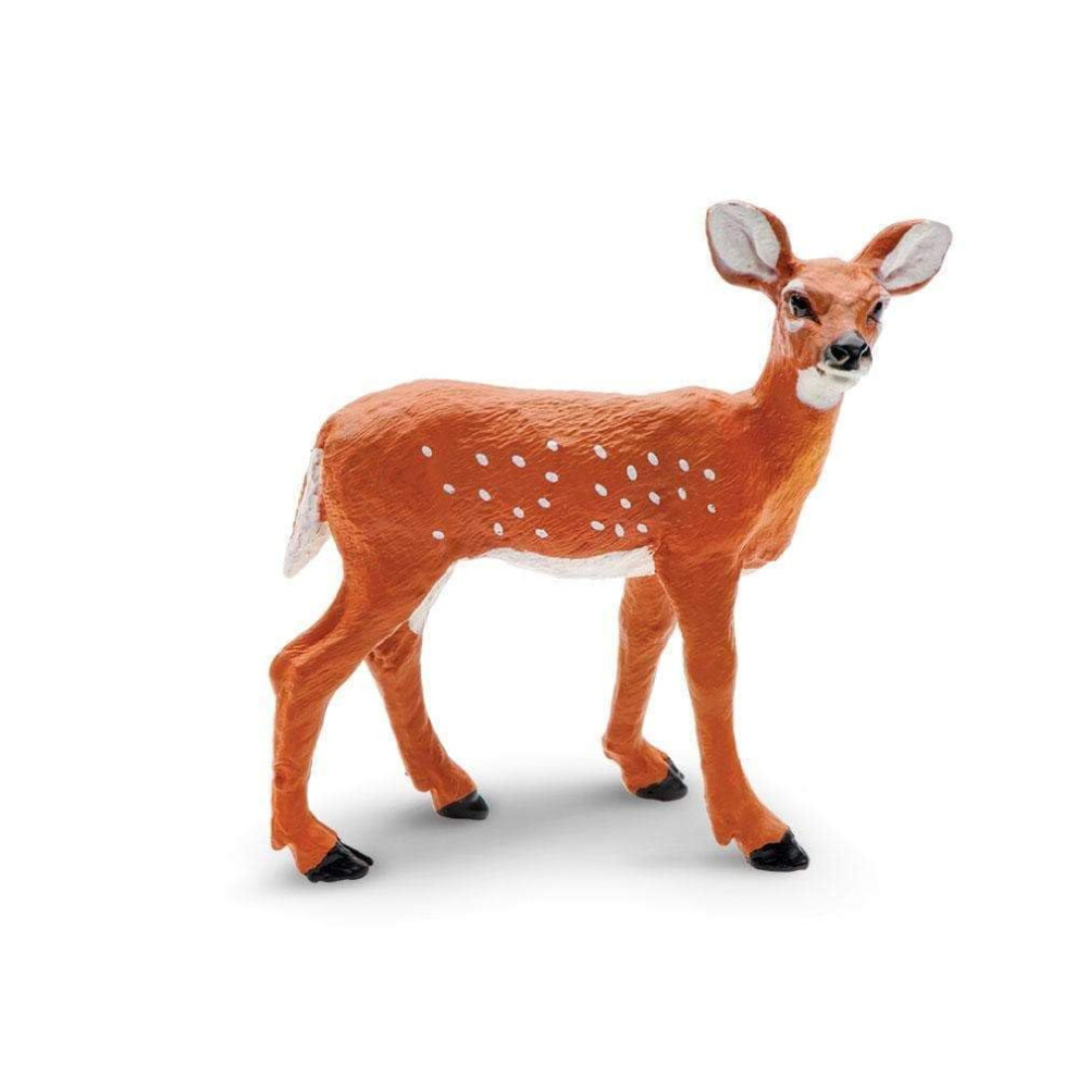 Safari Ltd. Whitetail Fawn Figurine - Lifelike 2.6"" Model Figure - Educational Toy for Boys  Girls  and Kids Age 3+