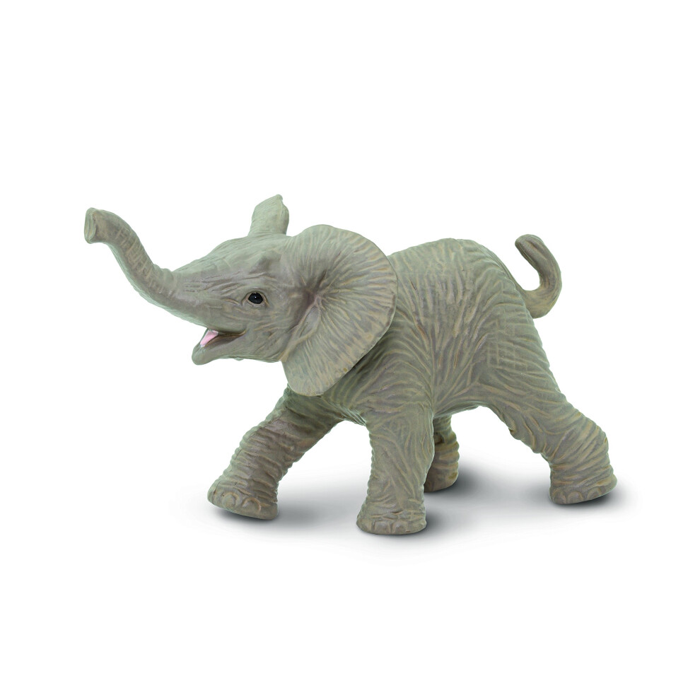 Safari Ltd. African Elephant Baby Figurine - Lifelike 3.5"" Model Figure - Educational Toy for Kids Ages 3+