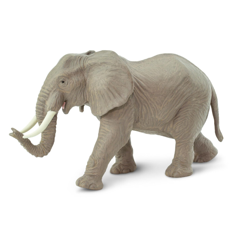 Safari Ltd. African Elephant Toy Figurine - Detailed  Hand-Painted 6.5"" Wildlife Model Figure - Safe and Educational Toy for Boys  Girls &