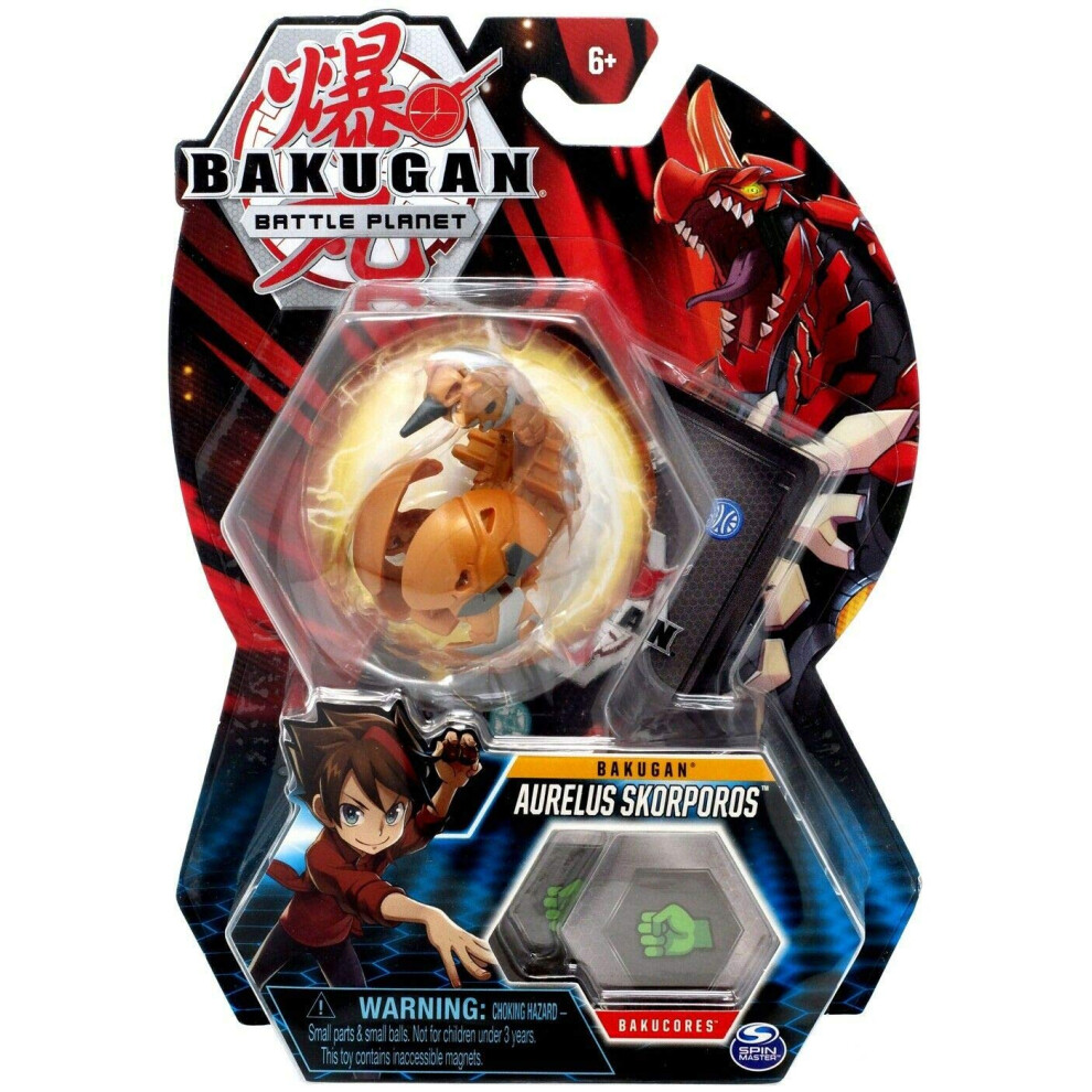 Bakugan  Aurelus Skorporos  2"" Tall Collectible Transforming Creature  for Ages 6 & Up