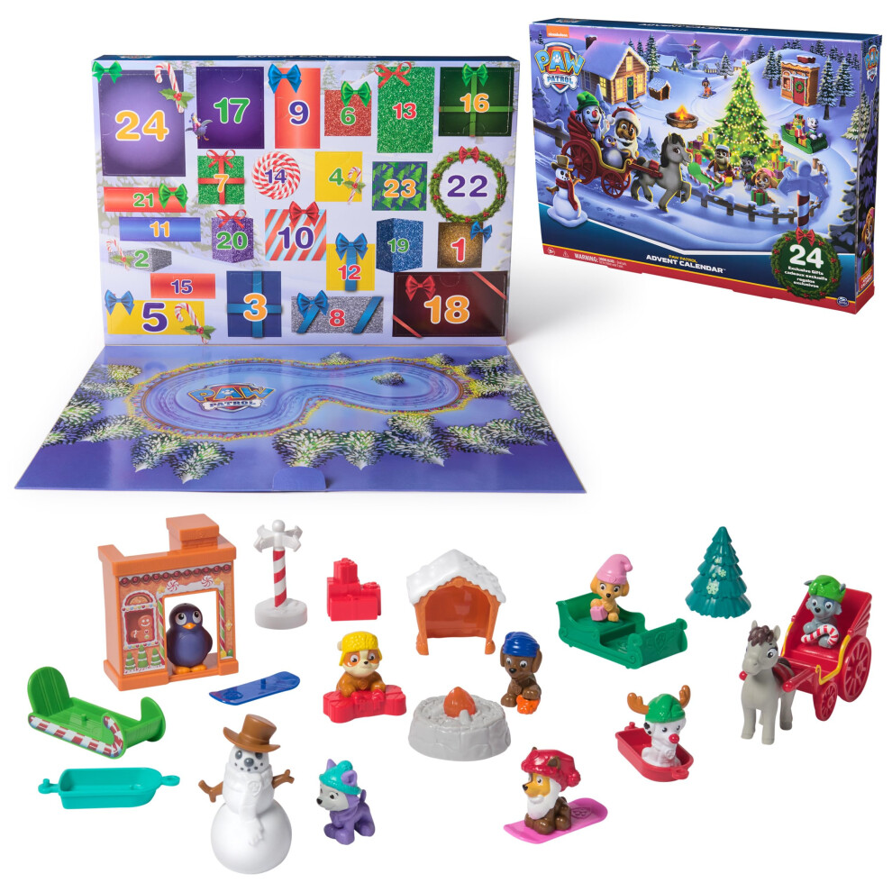 Paw Patrol: 2024 Advent Calendar with 24 Surprise Toys - Figures  Accessories and Kids Toys for Boys & Girls Ages 3 and up!