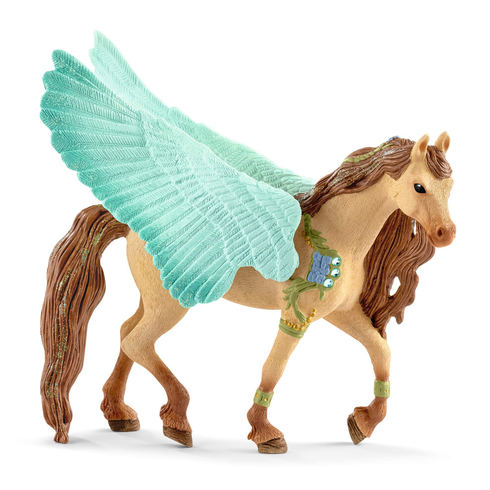 Schleich bayala  Unicorn Toy Figures for Girls and Boys  Decorated Pegasus Unicorn Stallion Toy