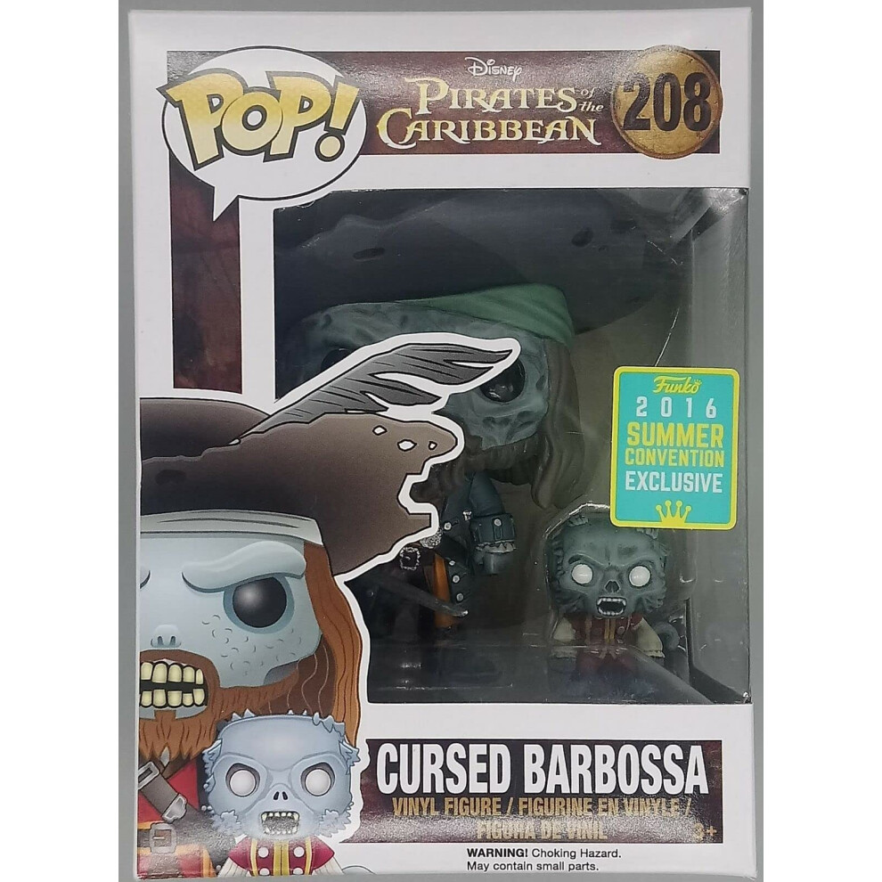 Funko POP Disney: 2016 Summer Convention Exclusive Pirates of The Caribbean Ghost Barbossa Action Figure