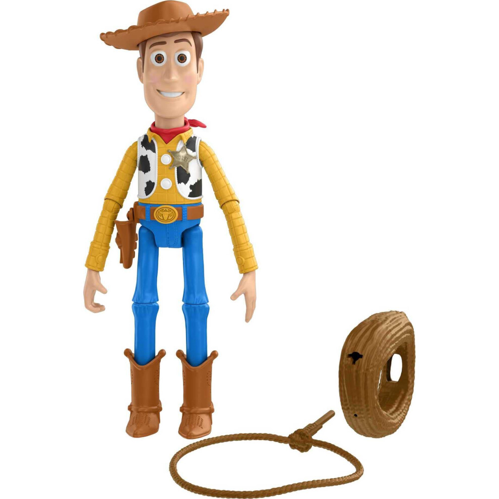 Mattel Disney Pixar Toy Story Toys  Launching Lasso Woody Action Figure  Collectible Gifts for Kids