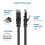 Cable Matters Cable Matters 10Gbps 5-Color Combo Snagless Short Cat 6 Ethernet Cable 7 ft (Cat 6 Cable  Cat6 Cable  Internet Cable  Network Cable) 5