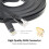 Yauhody CAT 6 Ethernet Cable 10ft 6-Pack Black  High Speed Solid Flat CAT6 Gigabit Internet Network LAN Patch Cords  Bare Copper Snagless RJ 3
