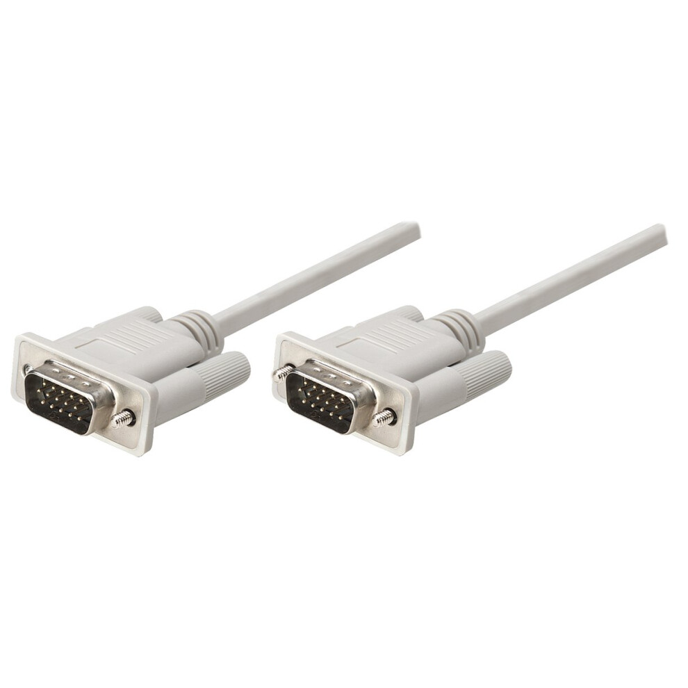 Manhattan - VGA cable - HD-15 (M) - HD-15 (M) - 10 ft - molded - Grey Color