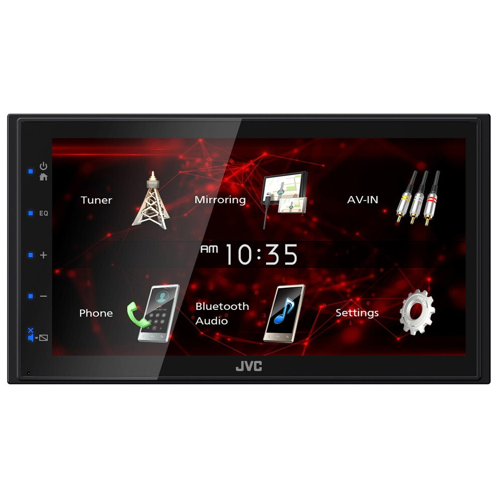 JVC KW-M180BT Bluetooth Car Stereo Receiver with USB Port - 6.75"" Touchscreen Display - AM/FM Radio - MP3 Player Double DIN - 13-Band EQ