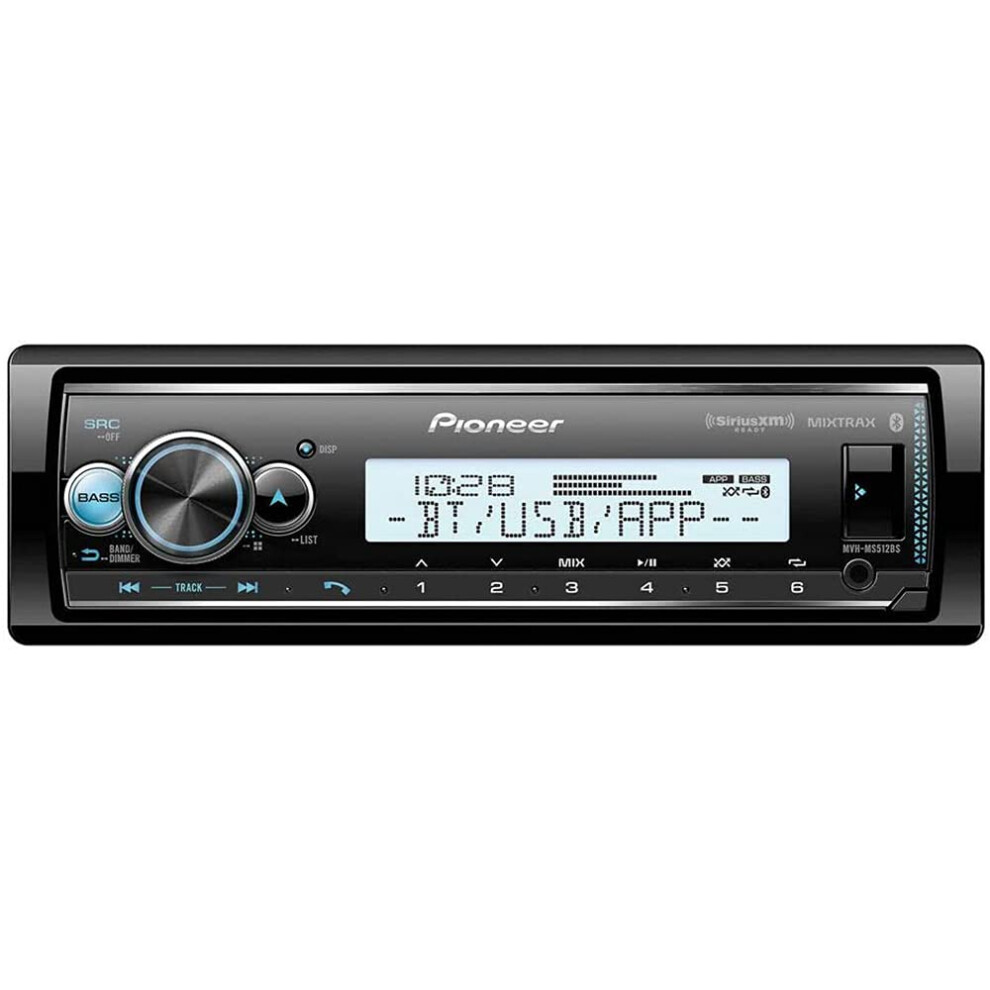 PIONEER MVHMS512BS Marine Digital Media 6 RCA Receiver in-Dash - Amazon Alexa  Pioneer Smart Sync  Bluetooth  Android  iPhone - Audio Digita